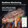 Wireless Meat Thermometer Digital,Long Range Bluetooth 5.2 with App Control,IP68 Waterproof,Magnetic Smart Food Thermometers 2