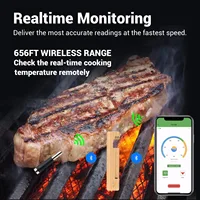 Wireless Meat Thermometer Digital,Long Range Bluetooth 5.2 with App Control,IP68 Waterproof,Magnetic Smart Food Thermometers 2