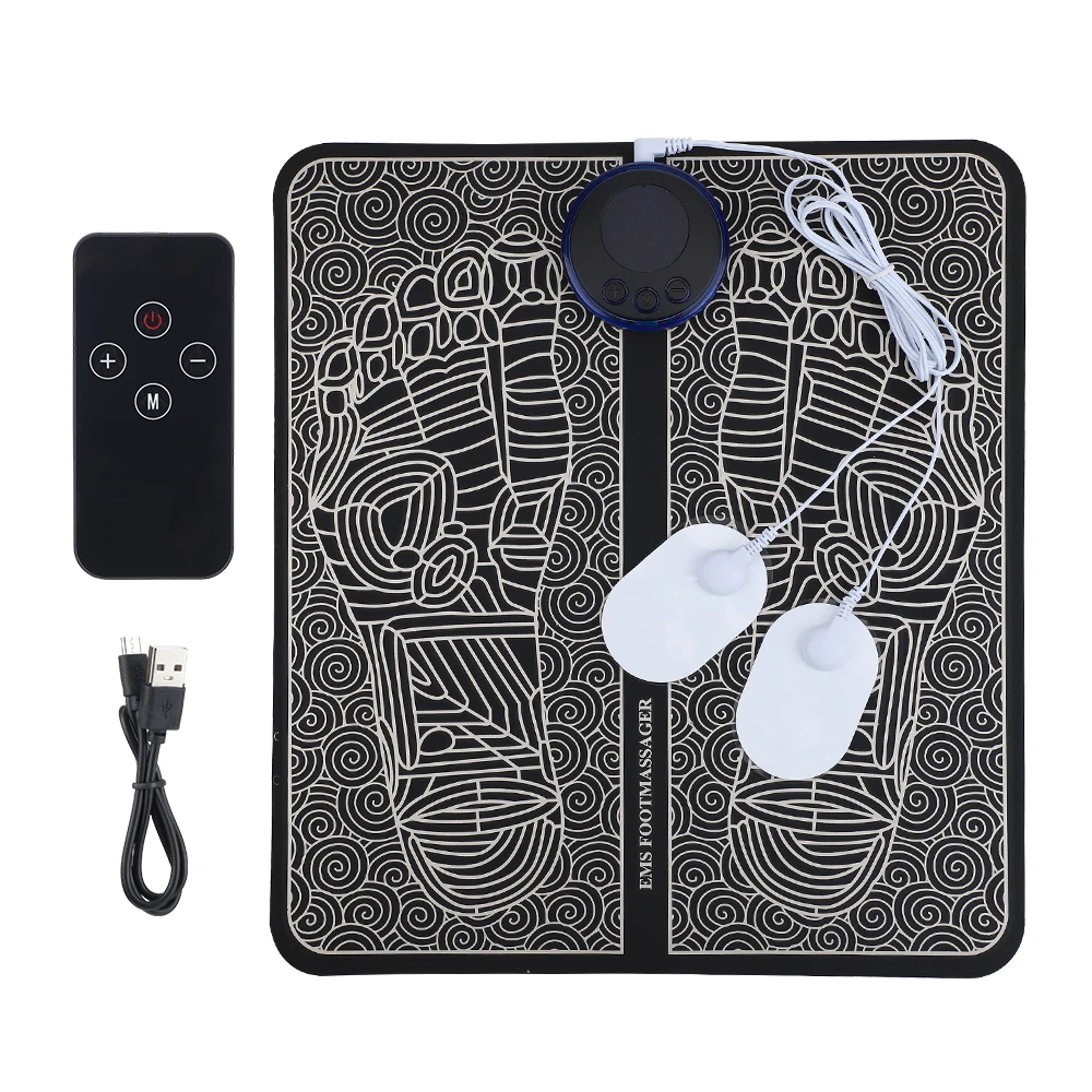 Smart EMS Massage Pad With RF Remote Improve Blood Circulation Leg Shaping Microcurrent Pulse Foot Massager Mat Acupoint_voghion.com