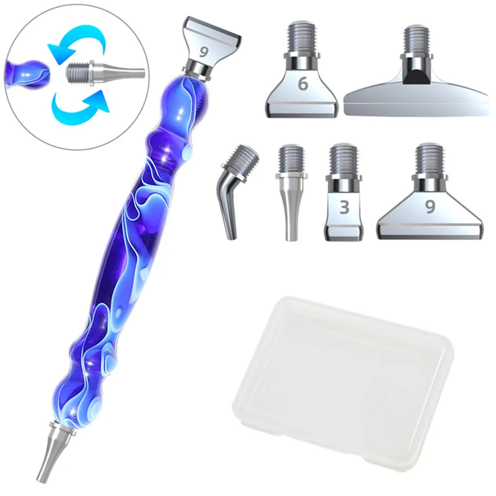 DIY Diamond Art Tools - New Resin Drill Pen with Threaded Design and Replaceable Tips