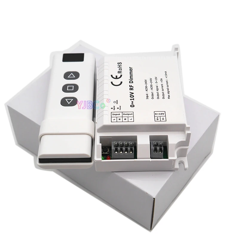 DM015 High Voltage RF Dimmer 0-10V 1CH Trailing Edge Dimming AC110V 220V 1 Channel LED Strip Light Controller with 3 Key Remote 10000w ac110v 220v 75a scr voltage regulator speed controller dimmer thermostat