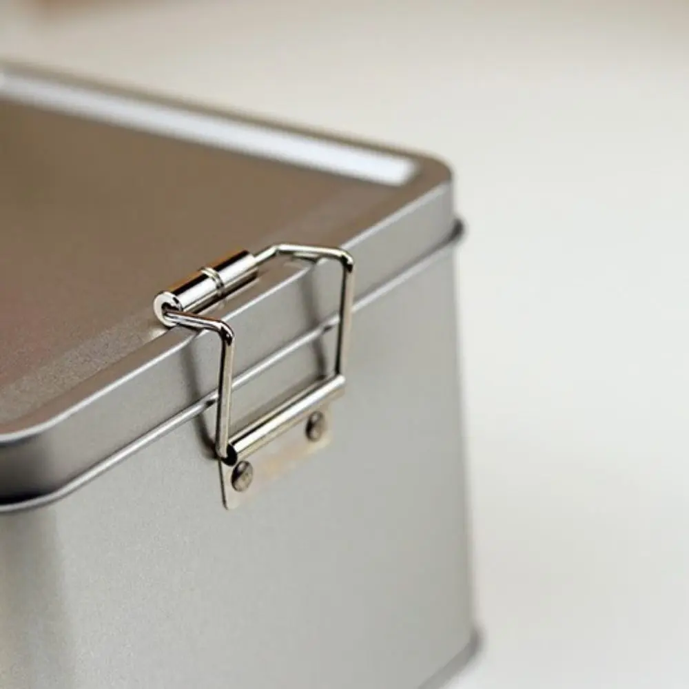 New Metal Rectangular Iron Box Old-fashioned with Lid Cake Packaging Box Durable Storage Box Candy Box 4