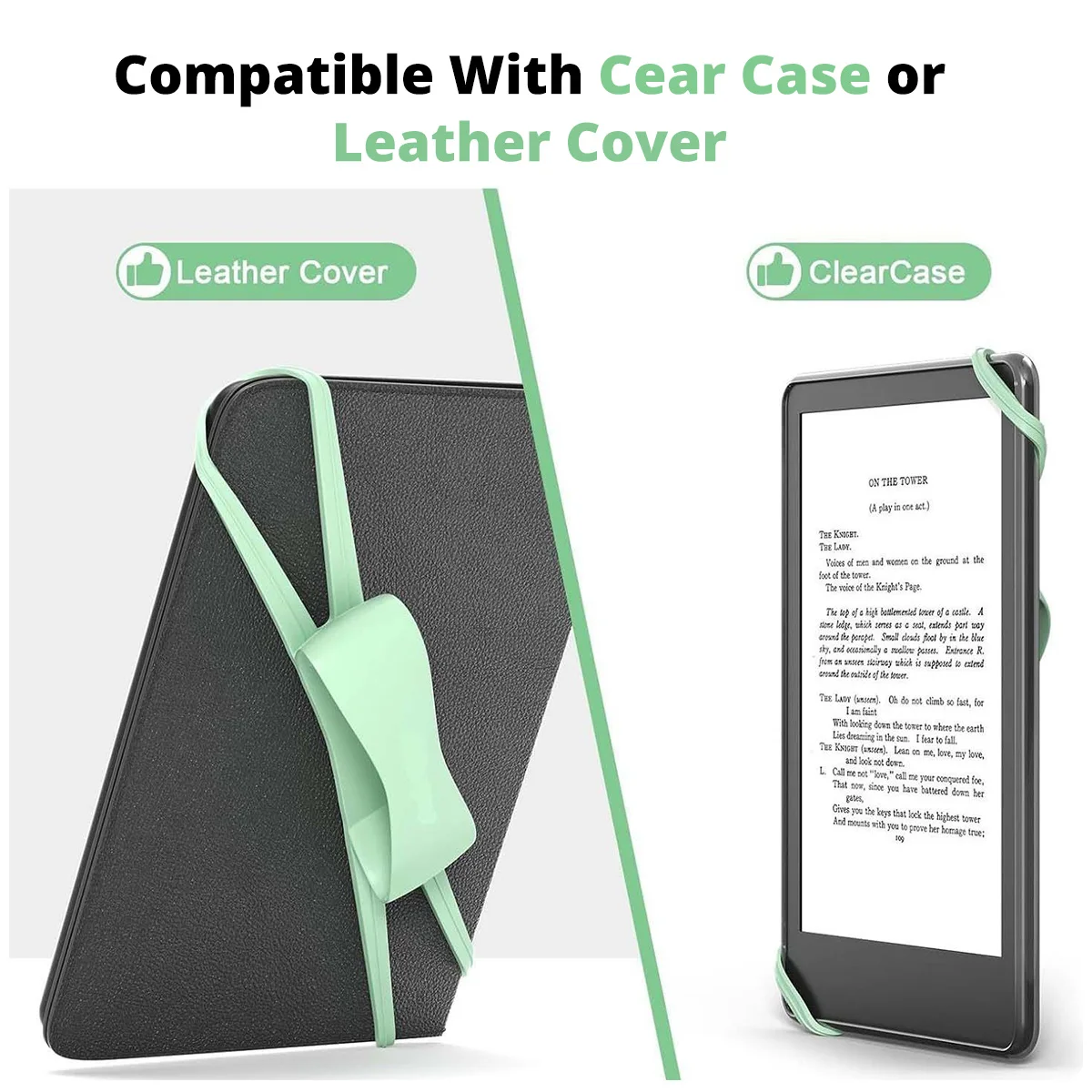 Soft Security Hand Strap for Tablets and E-Readers - Lightweight, High Elasticity Finger Grip Holder