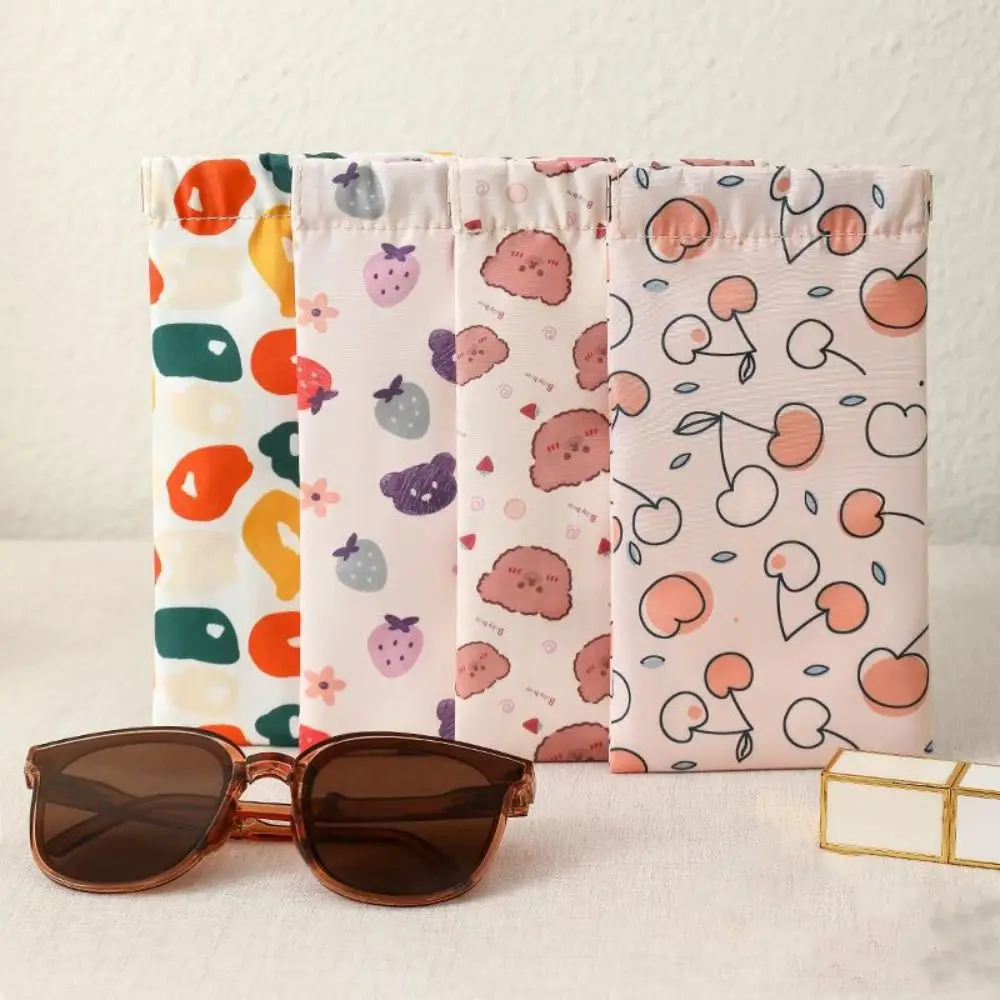 

Automatic Closing Shrapnel Glasses Bag Cartoon Printed Comes with fixed Glasses cloth Reading Glasses Pouch Storege Case
