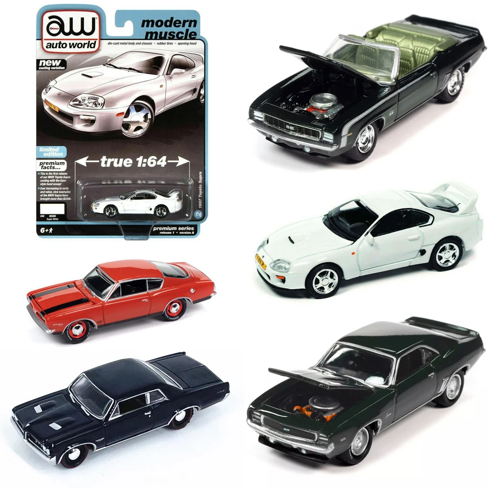 Машины AW M2 1/64 1997 Toyota Supra GreenLight Bburago, модель мини-автомобиля, карманная игрушка, украшение автомобиля, детские игрушки, подарки для мальчиков