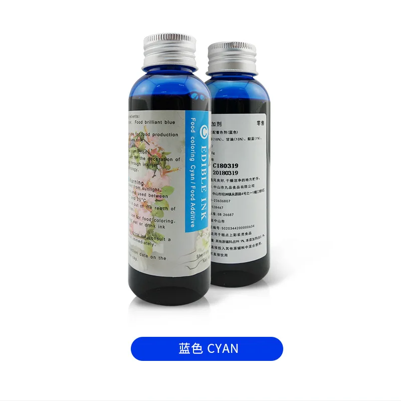 Edible Ink for Canon for Epson for HP All Brand Coffee Art Latte Printer Machine Printing on Cake Drink Rose Flower Food Ink