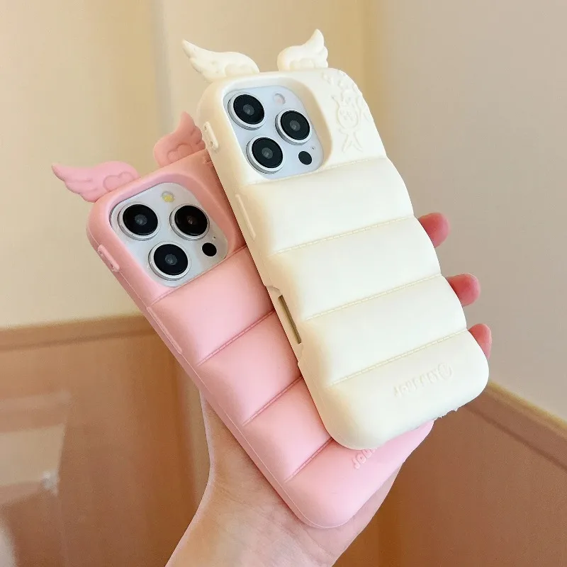 3D Cartoon Wing Soft Silicone Anti-Drop Protective Phone Case