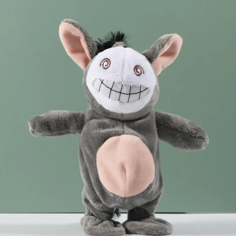 Singing Donkey Plush Toy Talking Singing Plush Toy Electric Interactive Animated Toy Donkey Stuffed Animal Interactive Musical 5