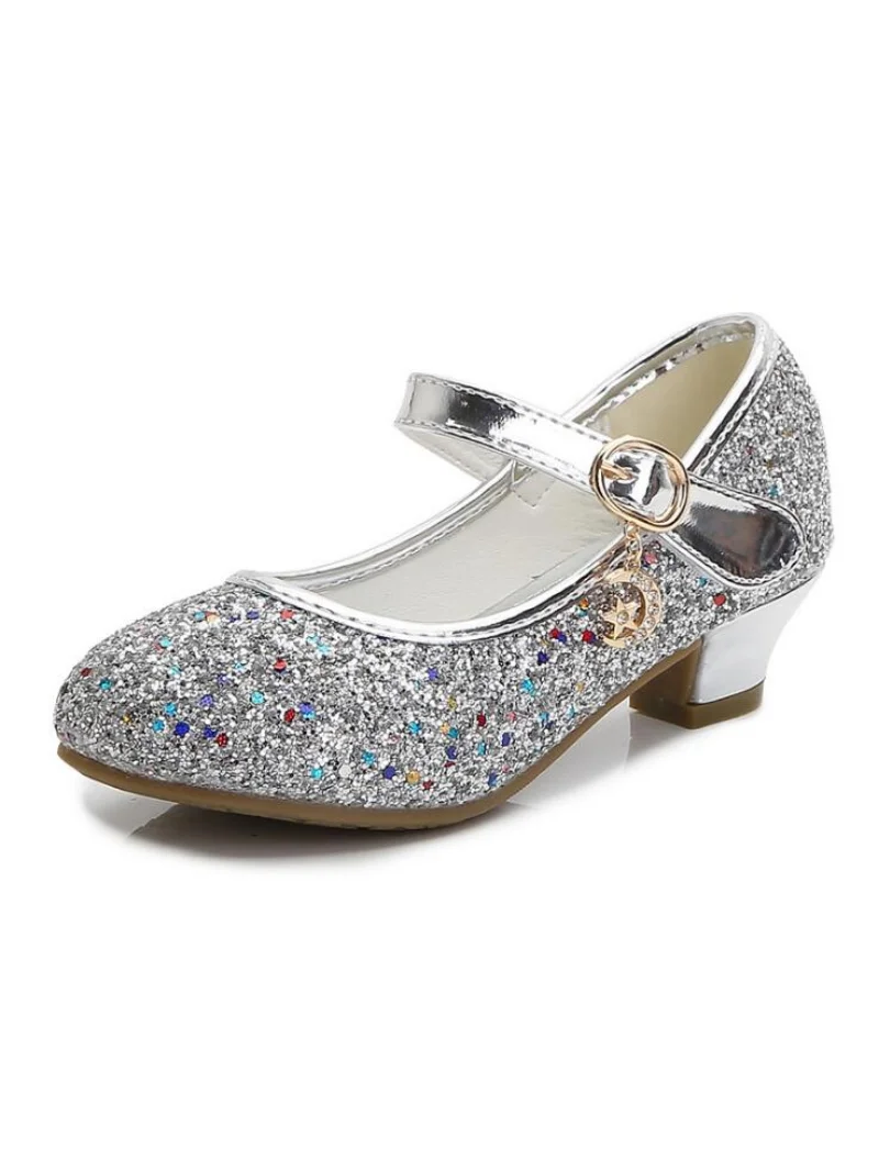 Soda Girls Girly-2 Metallic Glitter Open Toe Bow Slingback Small Block Heel  Sandals - Walmart.com