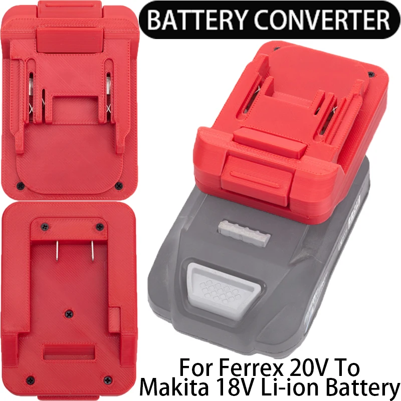 Battery Adapter for Makita 18V Li-Ion Tools Converts to Ferrex aldi Energy 20V Li-Ion Battery Adapter Power Tool Accessory dc current voltage measure module 300v 100a volt current zvs power meter detector discharge battery monitor energy meters tools