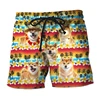 Funny Shiba Inu Graphic Beach Short Fashion Summer 3D Cute Dog Printed Holiday Vacation Swim Trunks Loose Streetwear Short Pants 5