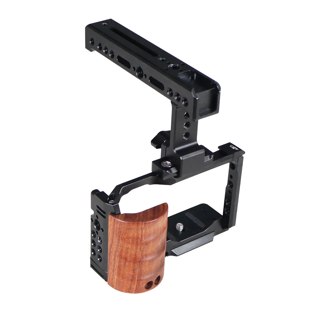 Zve10 Kamera käfig Holz Seiten griff oben Handgriff Schnell verschluss platte Käfig Rig Schutz für Sony Zve10 ZV-E10 DSLR-Kamera – Detail 27