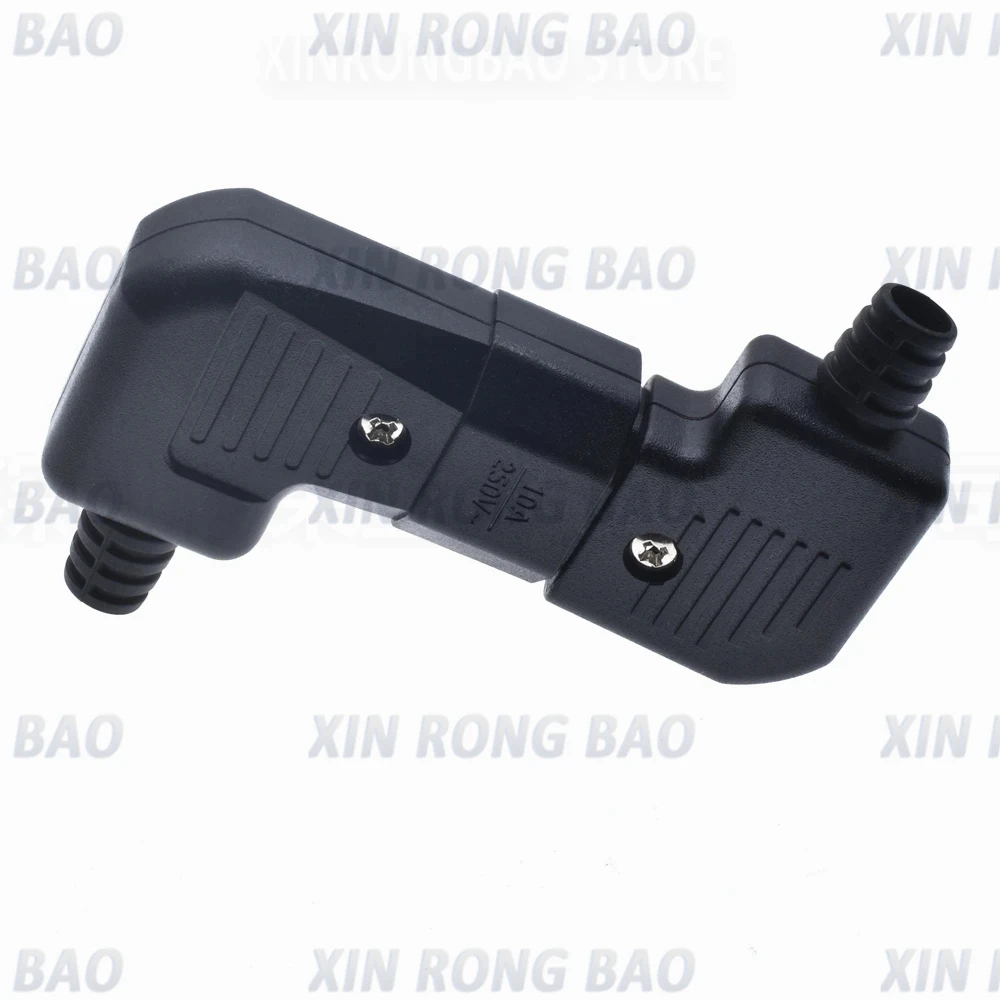 Power Cord Black Elbow IEC320 C13 C14 Power Cord Wiring Power Plug Assemble IEC Connector Outlet PDU UPS Electrical AC Socket Plug 10A 250V