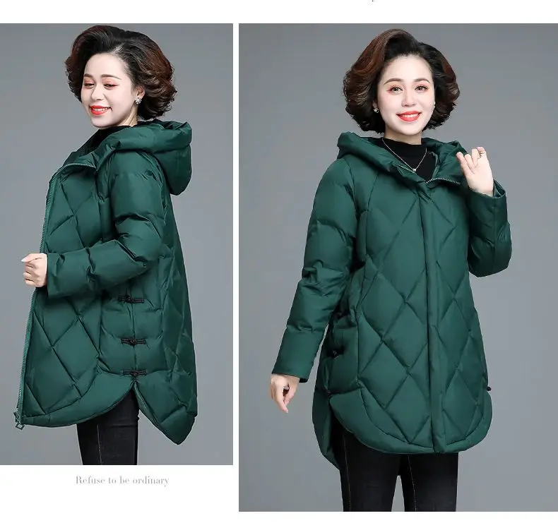 

Winter Women Thickening Down Jacket White Duck Hooded Jackets Long Sleeve Warm Coat Parka Female Portable Outwear T910