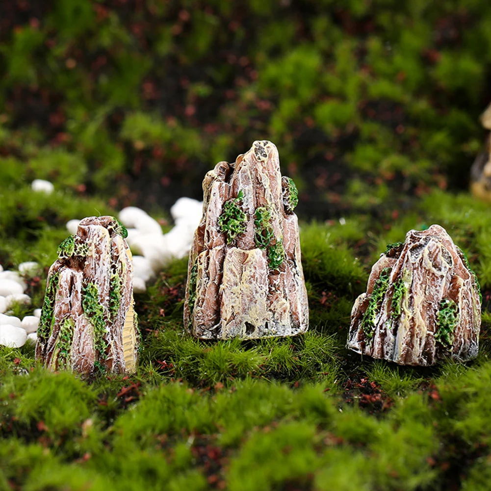 

DIY House Miniature Landscape Mini Rockery Pot Plant Home Decor Small Hill Garden Miniatures Accessories