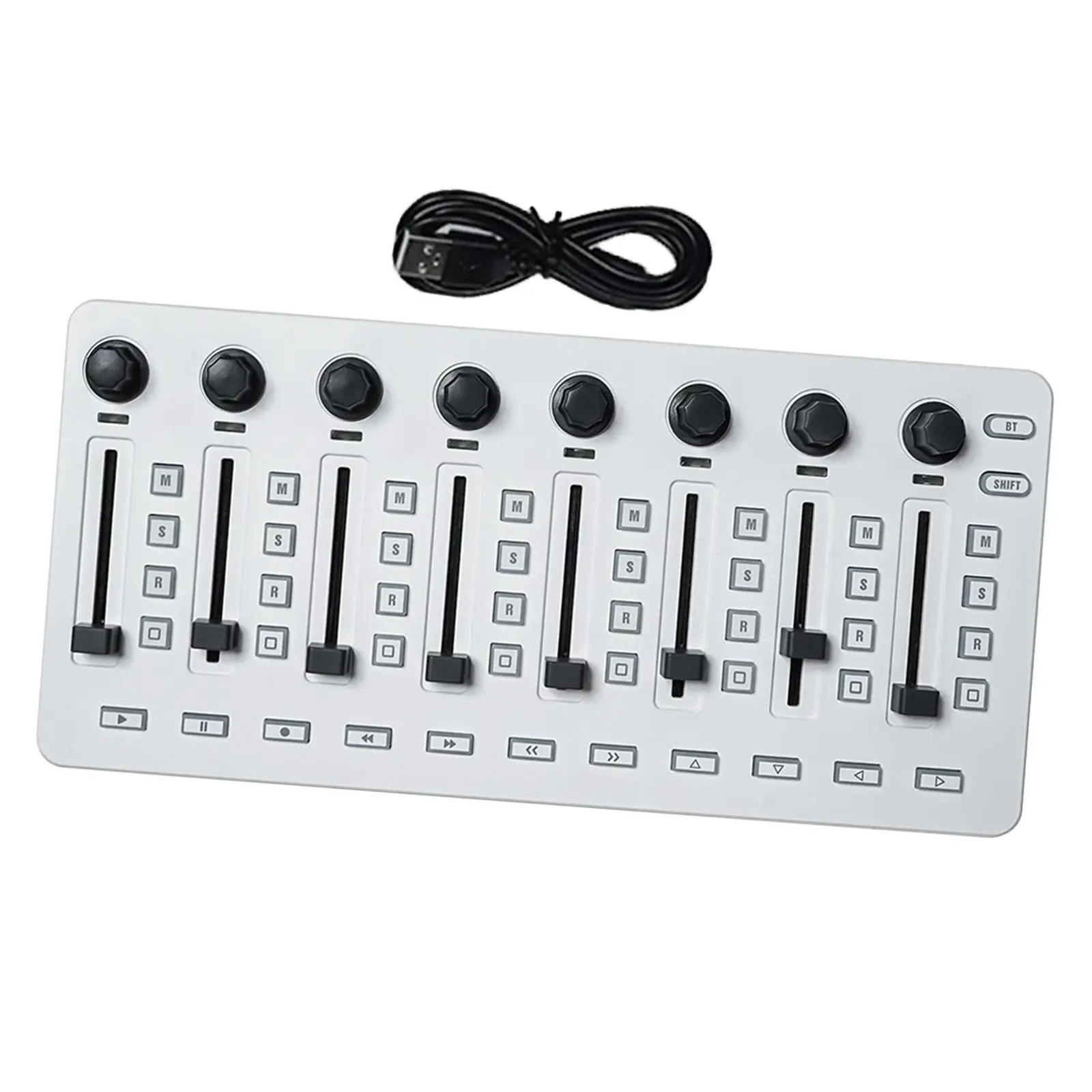 midi-controller-mixer-easy-to-use-8-knobs-lightweight-8-assignable-control-actuator-usb-controller-midi-mixing-console-portable