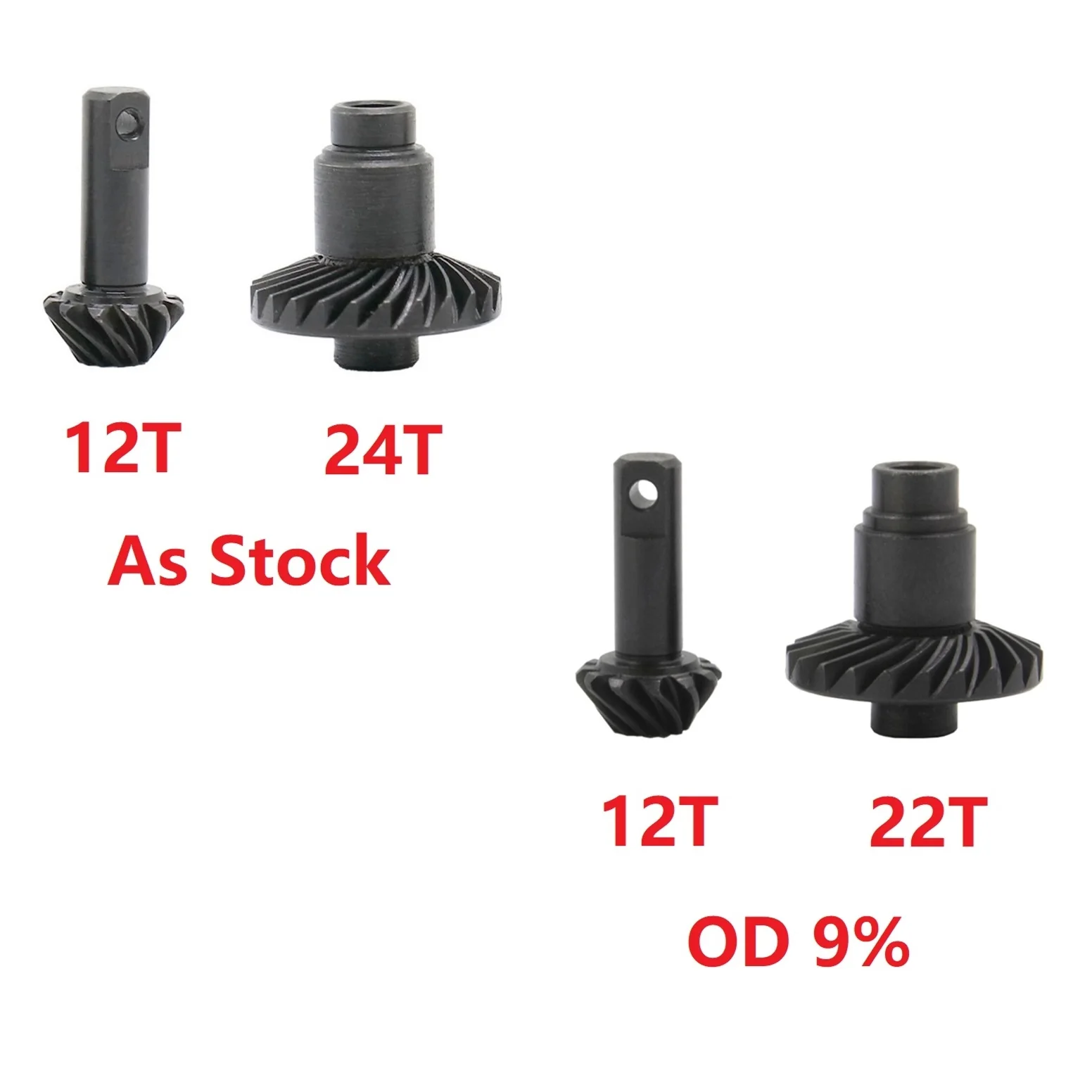 

Steel Alloy Overdrive Helical Axle Gear Set 24T 22T 12T for TRX4M TRX4-M 1/18 RC Crawler Car Upgrade Parts