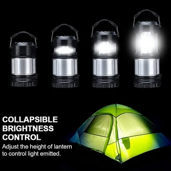 LED Camping Lantern Rechargeable Camping Lamp Stretching Horselight CO B With 1 Flashlight Emergencies Hiking Camping Equipment 3