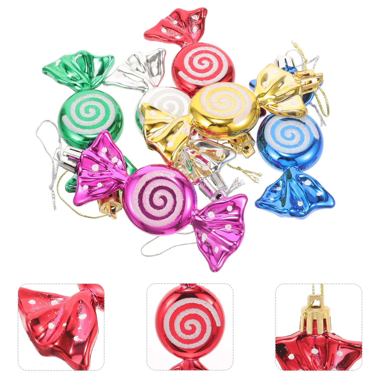 

6PCS Christmas Candy Sweets Hanging Decoration Holiday Tree Hanging Decoration for Home Wedding Christmas Birthday Party