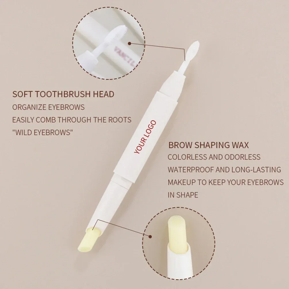 Private Label Eyebrow Soap Custom Bulk Eye Brows Wax Brush Waterproof Long-Lasting Feathery Wild Brow Styling Pigment Makeup 3