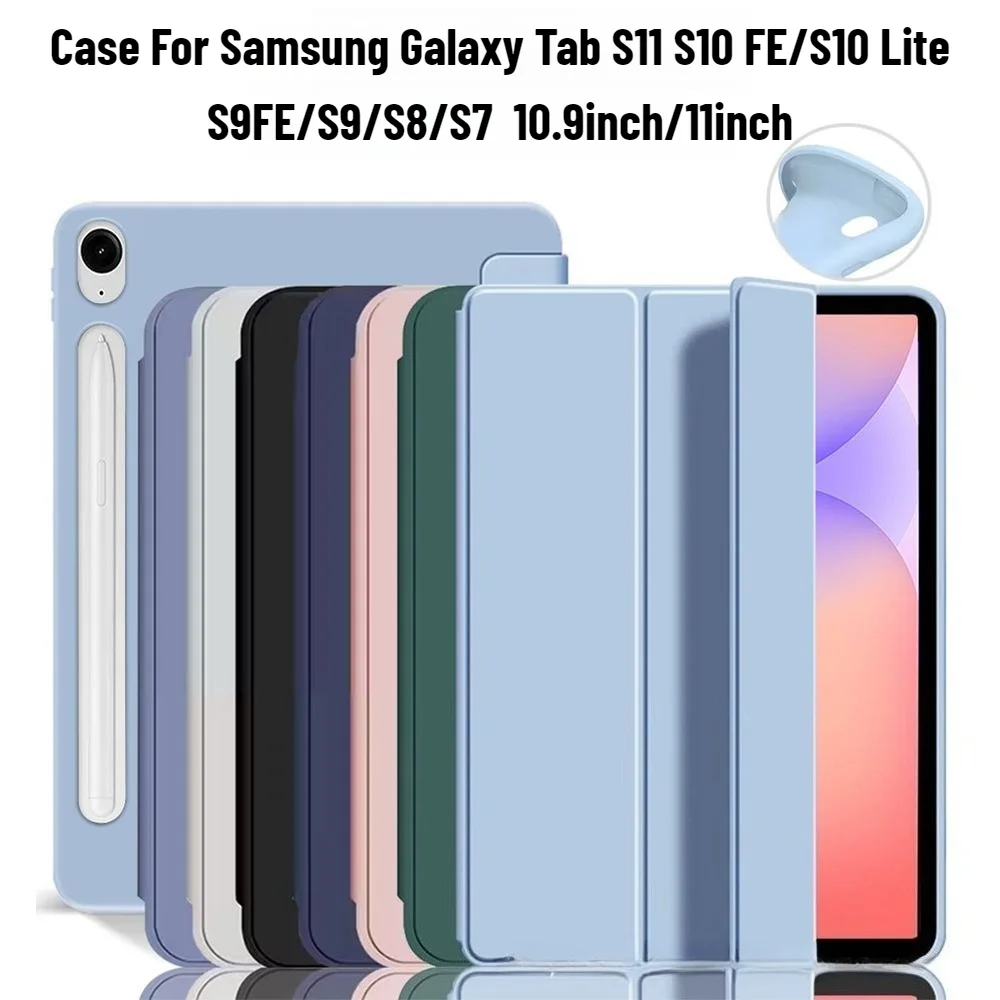 Premium Trifold Stand Flip Case with Soft TPU Back and Auto Wake/Sleep Feature