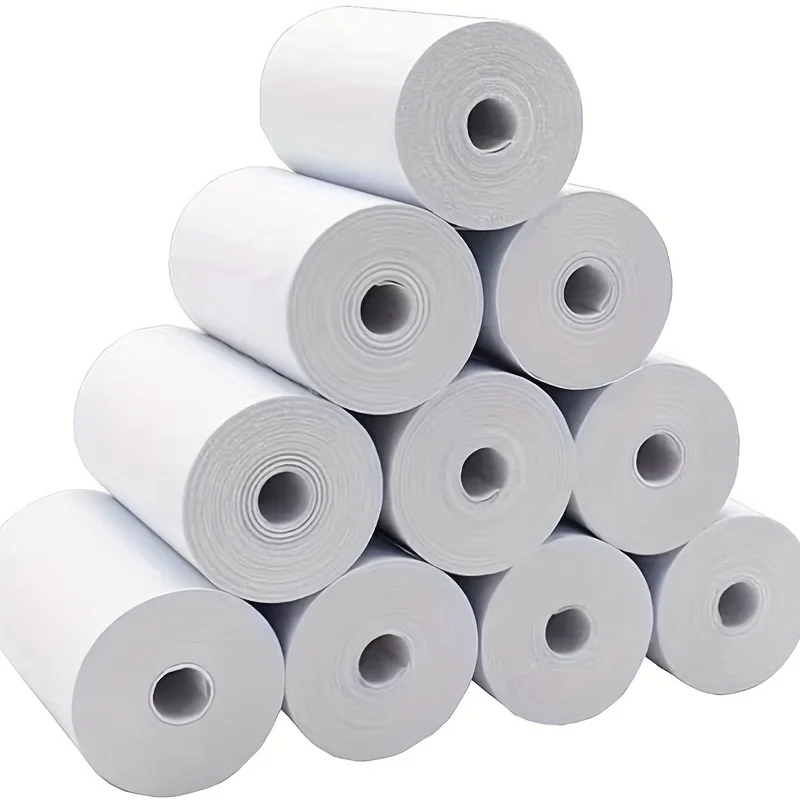 57*30 Thermal Cash Register Paper Invoice Roll Cashier POS Printer Mobile Bluetooth For Bank Restaurant Market Taxi 8 Rolls thermal cash register paper