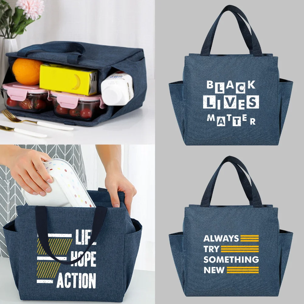 цена New Lunch Bag Corduroy Canvas Lunch Box Drawstring Picnic Tote Eco Cotton Cloth Small Handbag Dinner Container Food Storage Bags