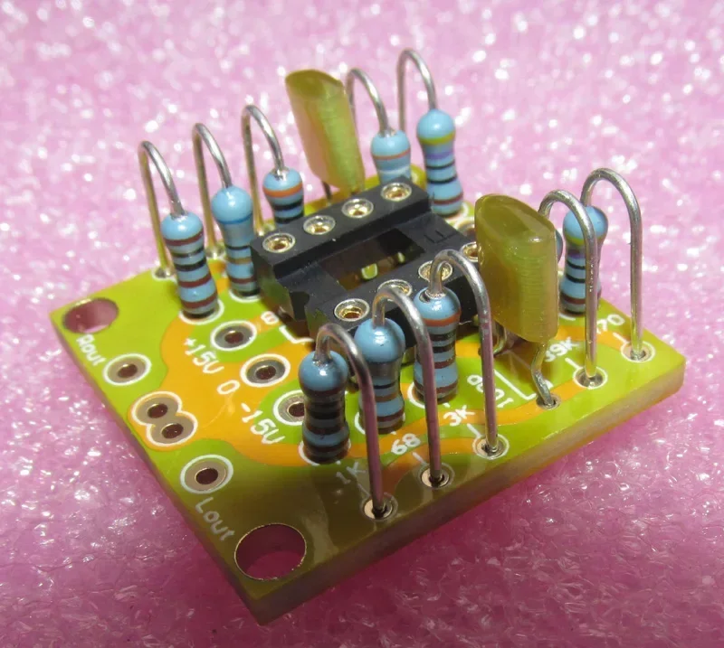 Dual OP Amp Board Preamp DC Amplification PCB DC Pre-Amp Amplifier Empty Board Module for NE5532 OPA2134 OPA2604 AD826