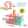 Extra Large Heavy Duty Clear Moving Bag with Handle and Zipper Storage Bag for Organizing Moving 2