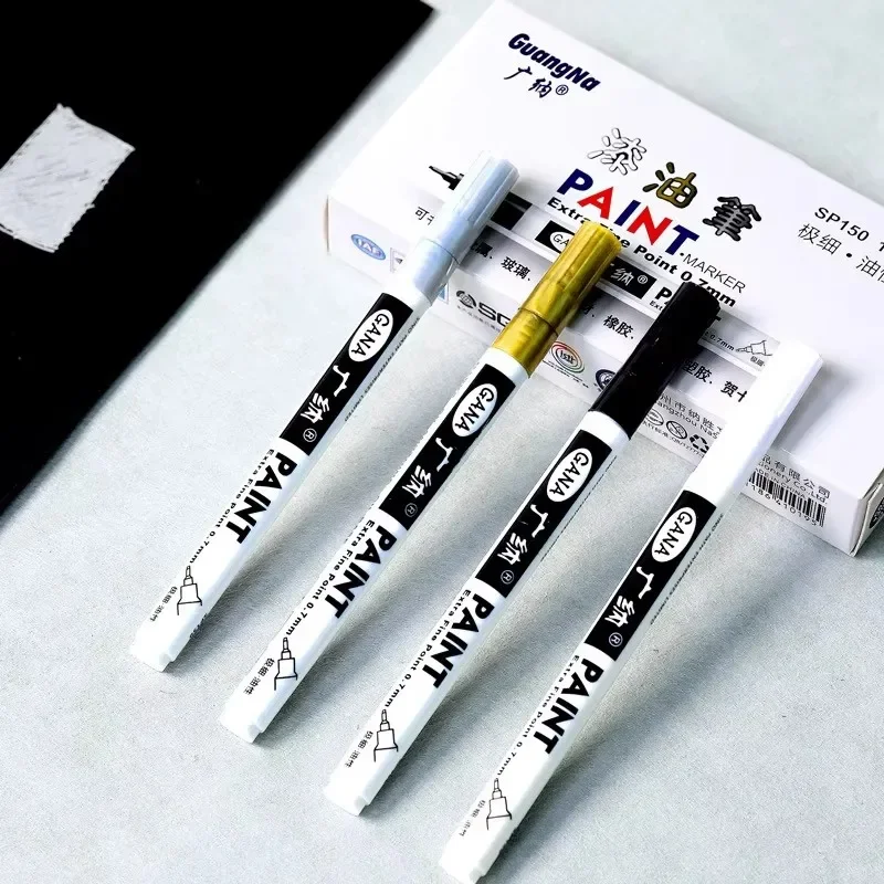 1Pc Paint Pen 0.7mm Extra Fine Point Paint Marker Non-toxic Waterproof Permanent Marker Pen For Cards Posters Rock Mugs,permanent marker pen,marker pens,permanent marker,permanent markers,paint marker pen,markers pen