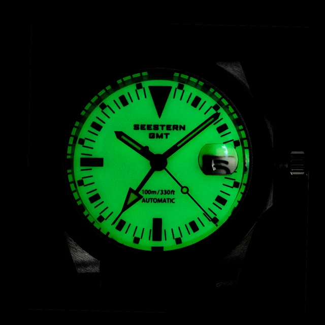 SEESTERN GMT S463自動巻き腕時計 黒