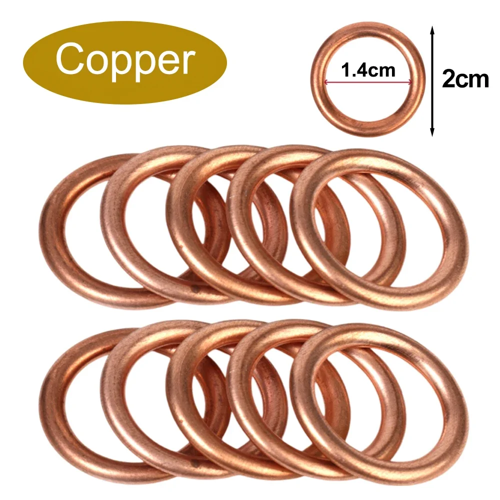 Premium Aluminum/Copper Oil Drain Plug Gasket with Replaceable Pad