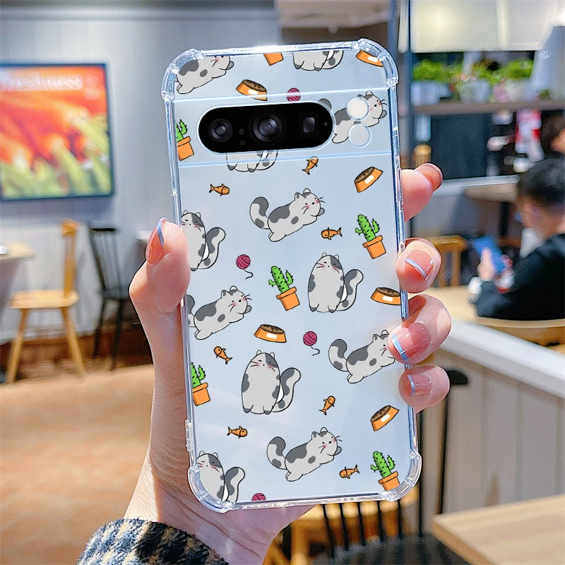 Cartoon Animals Transparent Phone Case Cover