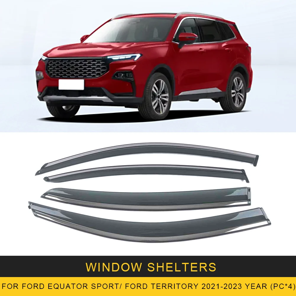 

For Ford Equator Sport/ Ford Territory 2021-2023 Car Window Sun Rain Shade Visors Shield Shelter Protector Cover Accessories