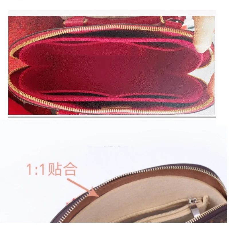 Fits For Alma BB Insert Bags Organizer Makeup Handbag Organize Travel Inner Purse Portable Cosmetic Base Shaper Shell Organizer
