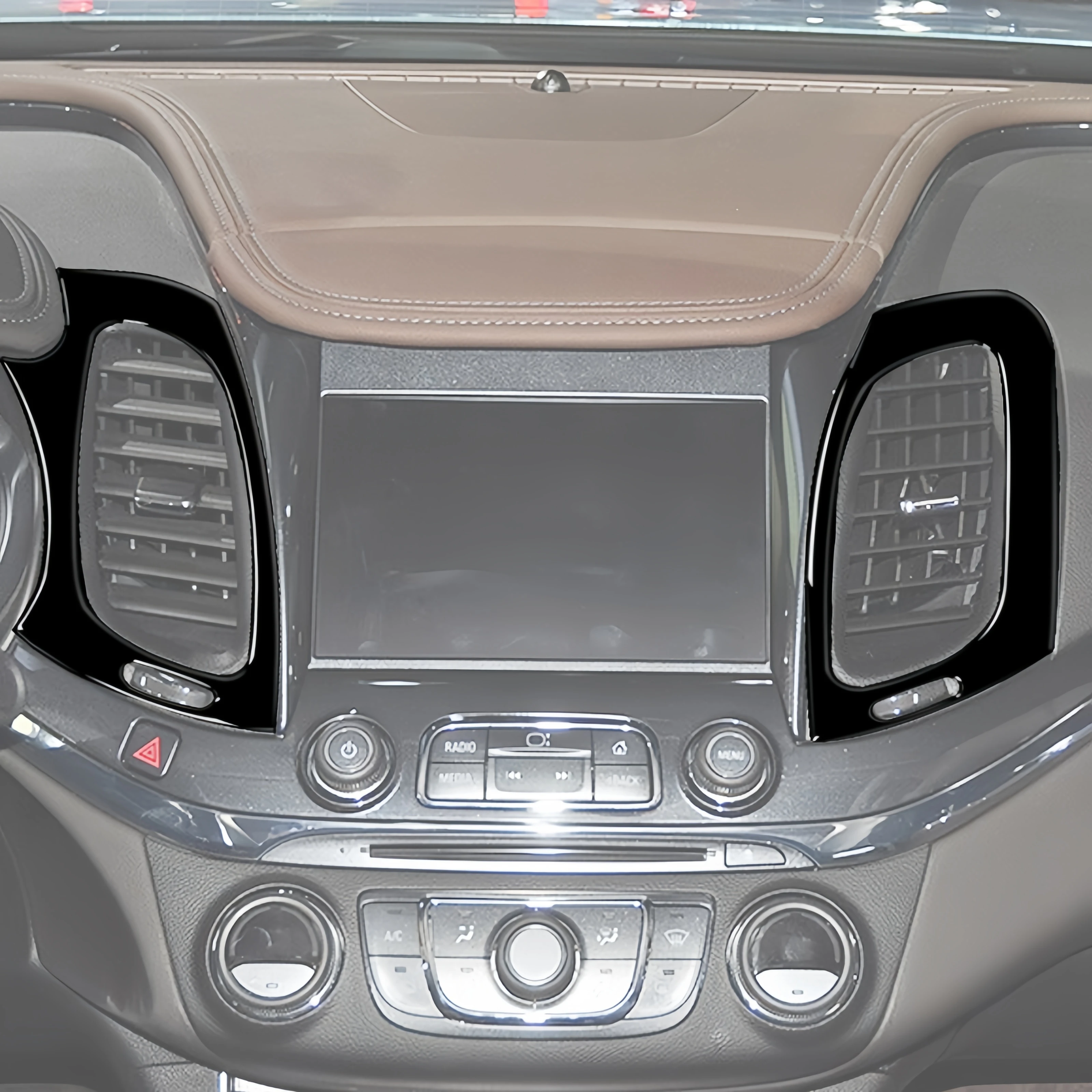 Chevrolet Impala 14-20 피아노 블랙 자동차 인테리어 중앙 제어 공기 배출구 프레임 장식 커버 트림 스티커 Auto Zubehor