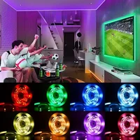 5V Usb Led Lights For Room 5050 Rgb Led Strip 5 1 Meter Diode Tape Gamer Decoration Ice String Bar Lighting Adhesive Led Ribbon - Image 2