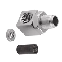1Pcs Mini Oxygen Catalyst Sensor For Automobile 60.8*52.5MM / 2.4*2.1IN Silver Stainless Steel Material Brand-new Auto Parts 2
