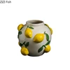 Creative Lemon Relief Ceramic Vase Flower Pots Table Decoration Ornaments Flower Arrangement Floral Vases Room Aesthetic Decor 6
