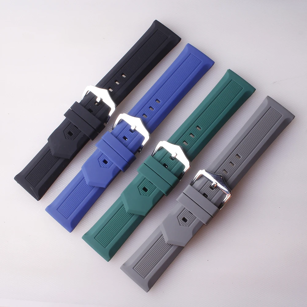 Premium Silicone Rubber Watch Straps in Multiple Colors