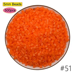 500PCS Multicolor Hama Beads for Kids - DIY Puzzle and Pixel Art Toy Set (Army green)