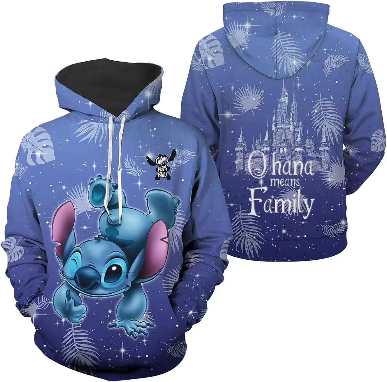 thumbnail image 1 of Nueva sudadera con capucha para hombre con estampado 3D de Disney Stitch para otoño e invierno, sudadera con capucha informal de estilo callejero para niños, prenda superior cálida de moda, 1 of 4