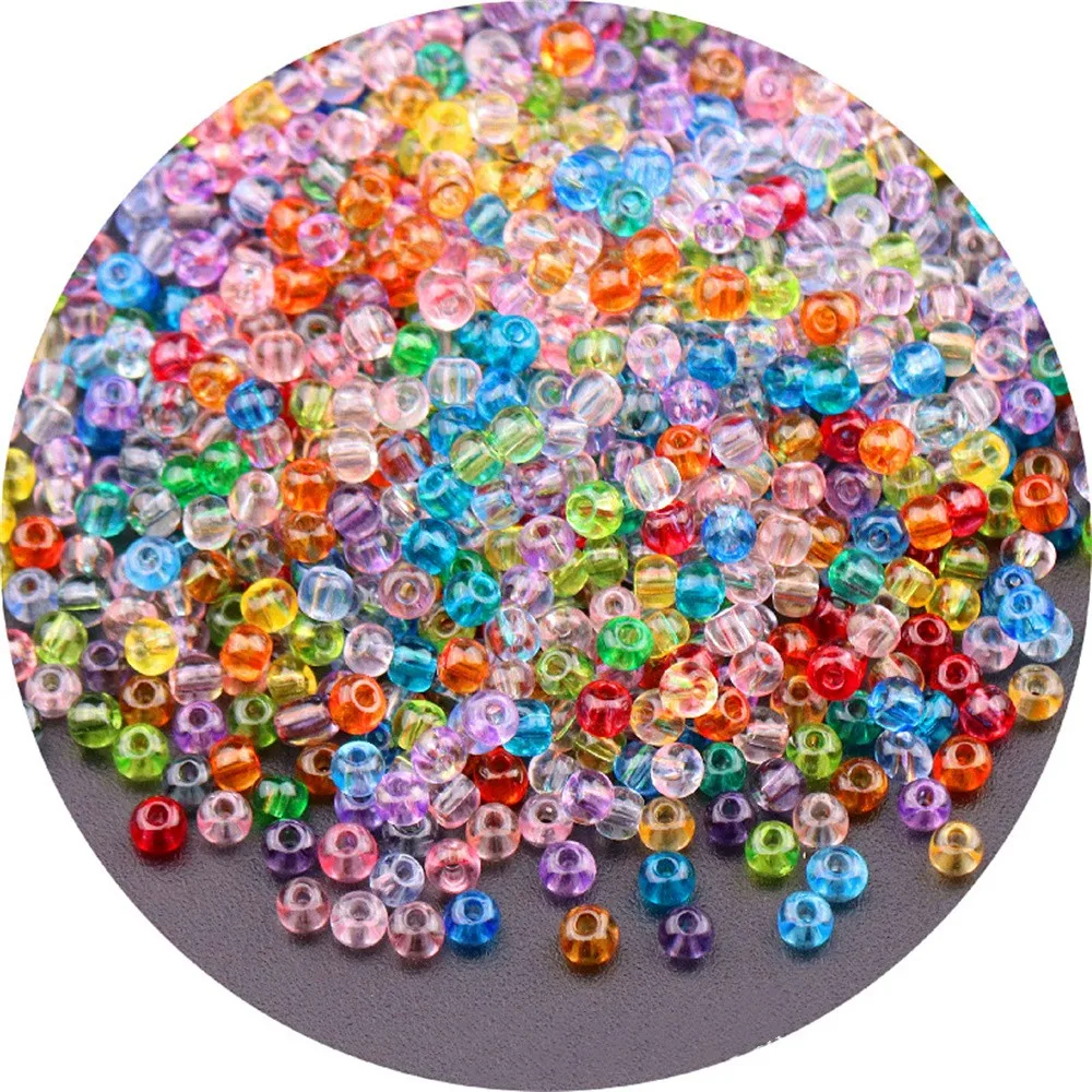 Vibrant Oling Transparent Glass Seed Beads for DIY Jewelry and Accessories