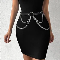  Women Sexy Leather Harness Belt Waist Chain Harness Fashion Waistband Accessory Leisure Punk Gothic Clothing Jewelry Belt - Image 3