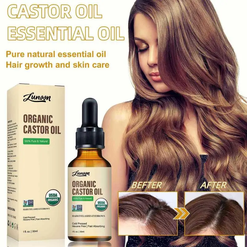 

30ml Hair Growth Castor Oil Organic Natural Body Massage Oil Hair Growth Oils Boost Hair Growth Strengthen Hair Nourishing oil