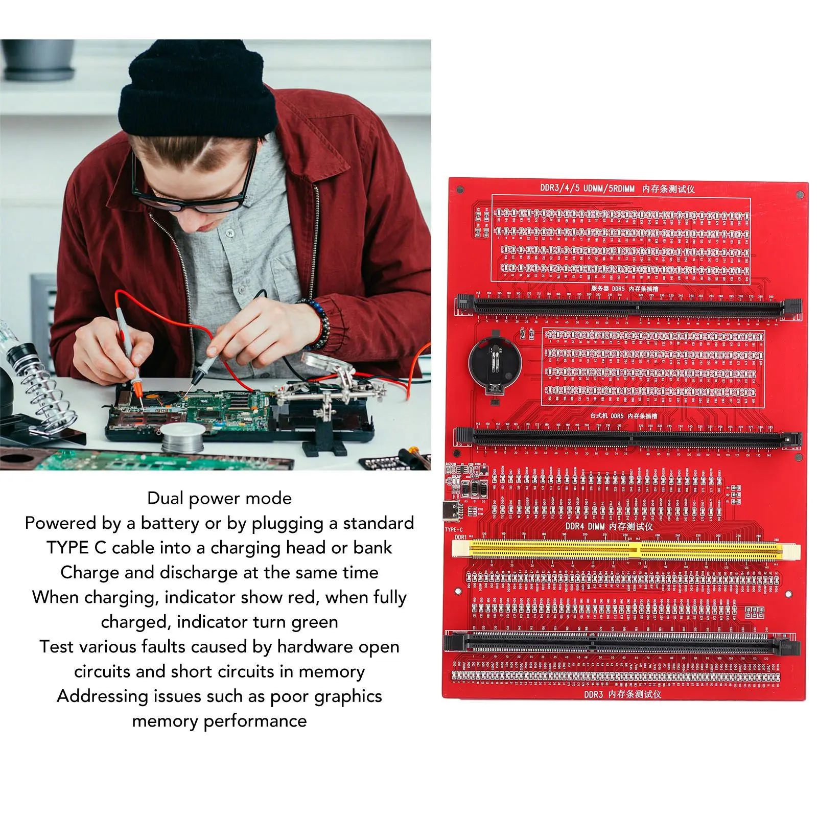 Memory Ram Card DDR4 Memory Tester Reliable Desktop Computer