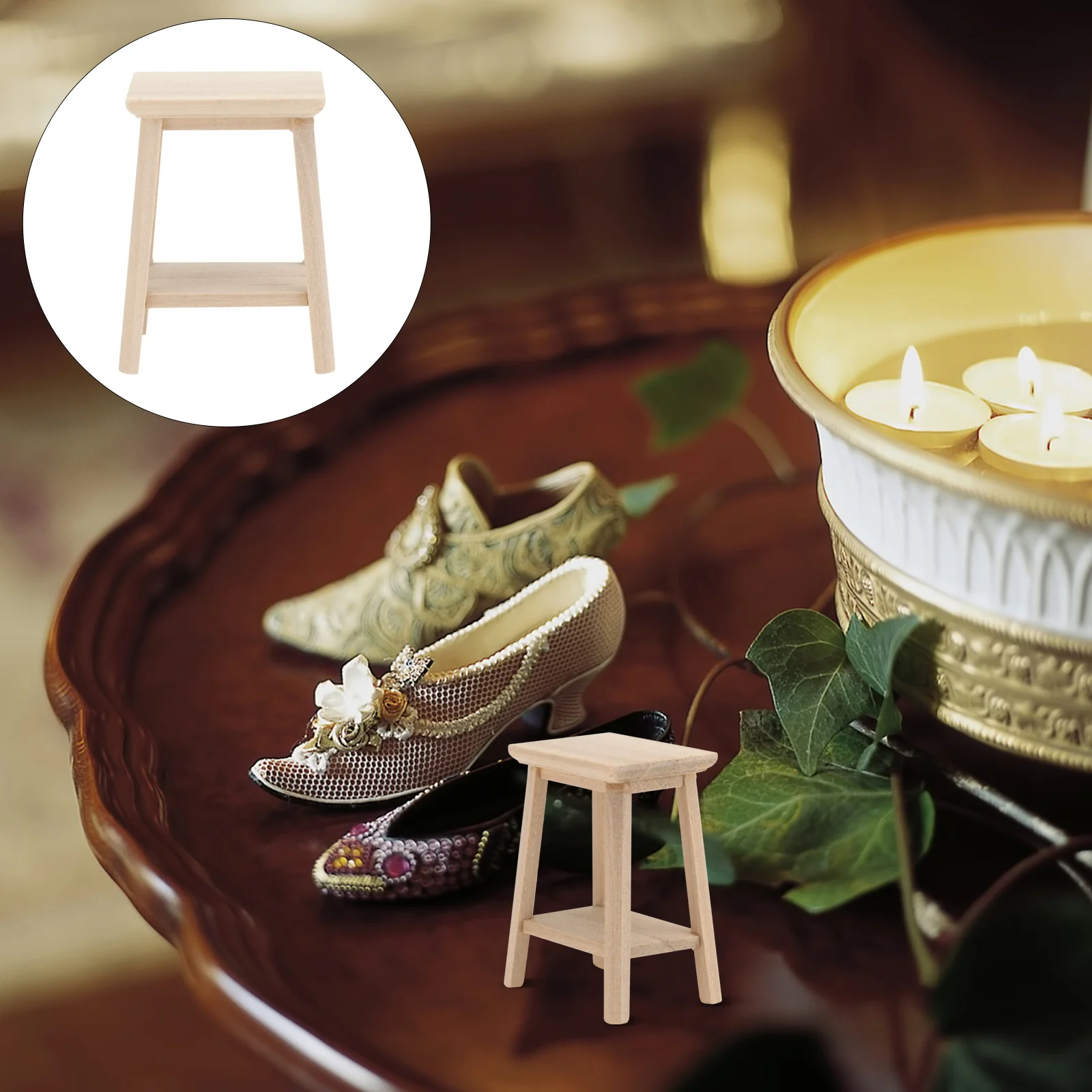 

Bonsai Stool Mini House DIY Scene Decor Wooden Miniature Toy Model Children’s Toys