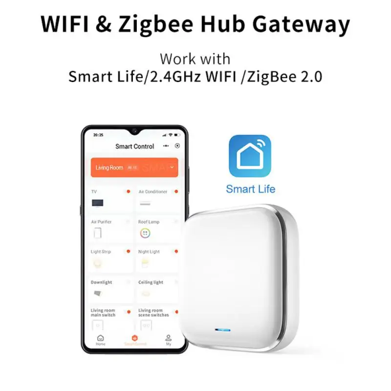 

Умный многорежимный шлюз Tuya Zigbee, хаб с поддержкой bluetooth, сетчатый домашний контрольный центр, поддержка SmartLife, Alexa Home