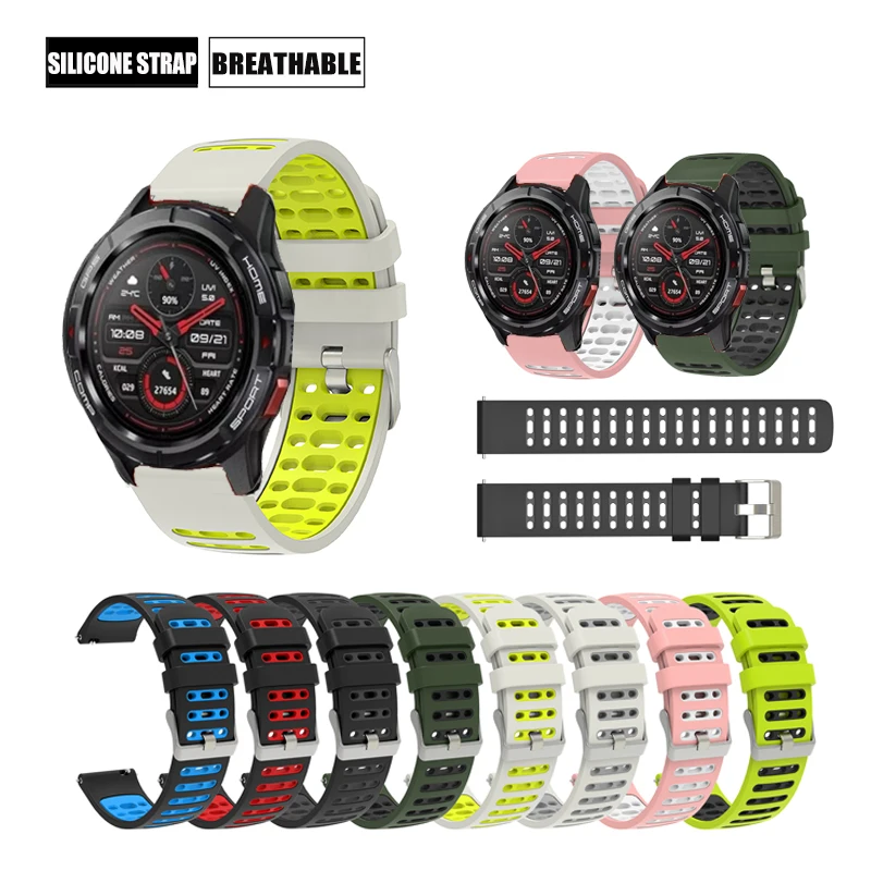 Fashion Sports Silicone Strap in Multiple Sizes: 18/20/22mm Bands