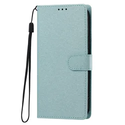 Elegant Leather Magnetic Wallet Phone Case with Card Holder & Kickstand Strap - Book Style Silk Cover - Galaxy A18 (Light Green)